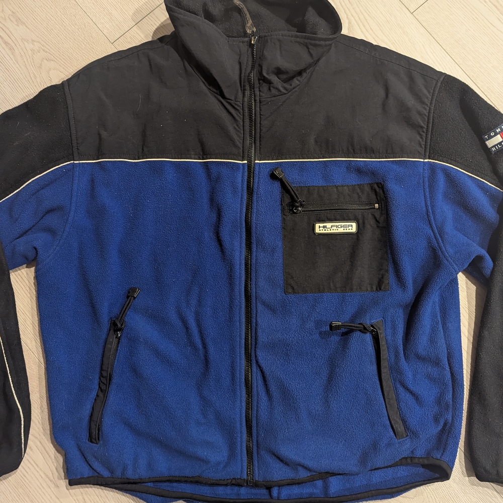 Tommy Hilfiger Men's Blue and Black Jacket